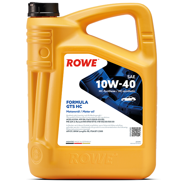 МОТОРНО МАСЛО ROWE HIGHTEC FORMULA GTS SAE 10W-40 HC