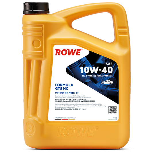 МОТОРНО МАСЛО ROWE HIGHTEC FORMULA GTS SAE 10W-40 HC