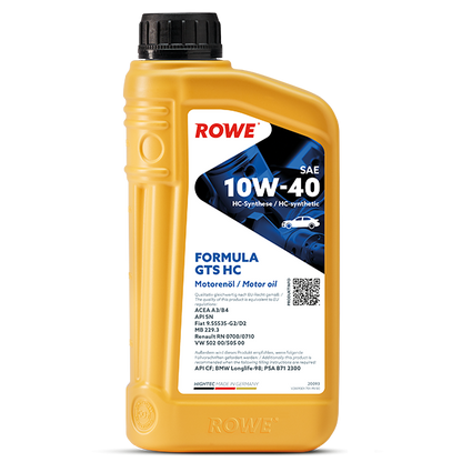 МОТОРНО МАСЛО ROWE HIGHTEC FORMULA GTS SAE 10W-40 HC